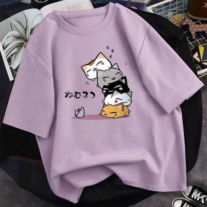 Áo thun unisex nam nữ đều mặc được hình những chú mèo tinh nghịch - Trùm Chuyên Sỉ Thời Trang | BigBuy360 - bigbuy360.vn