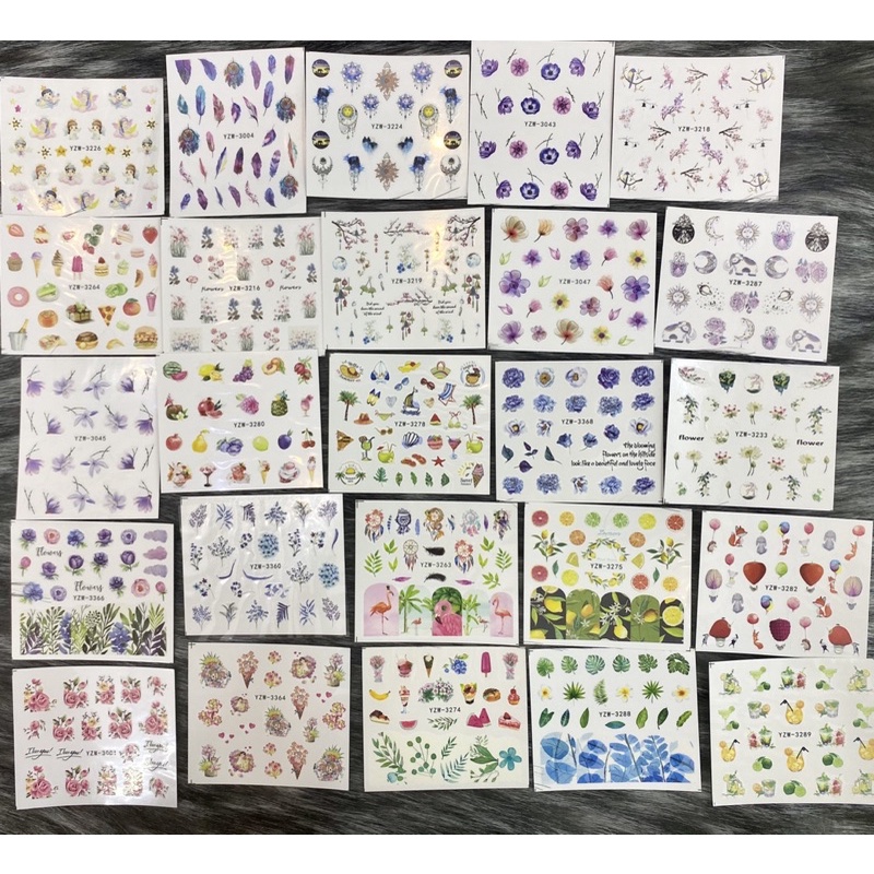 Sticker nước-sticker dán móng tiện dụng 25tấm/set