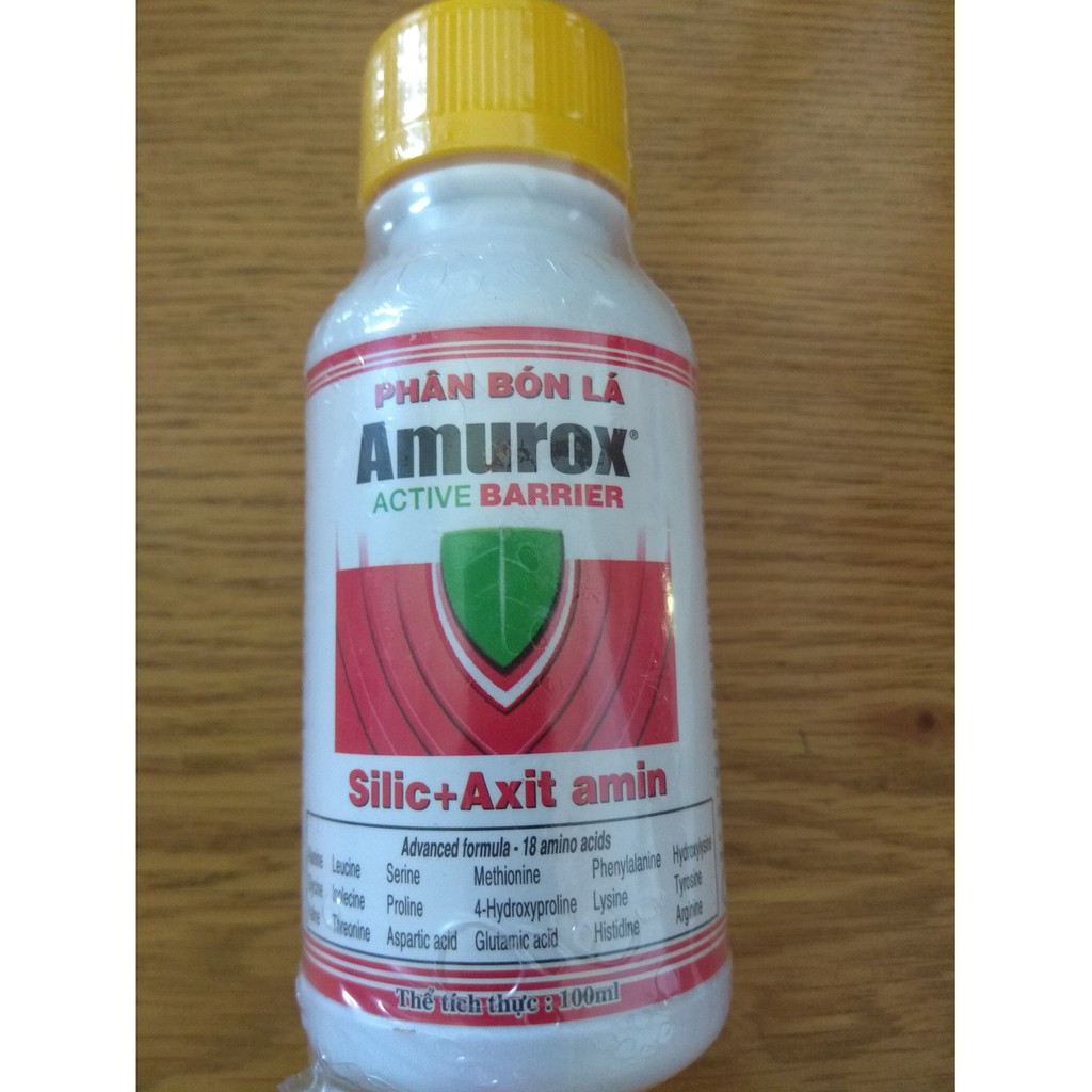 Phân bón lá AMUROX bổ sung Silic và 18 axit amin - chai 100 ml