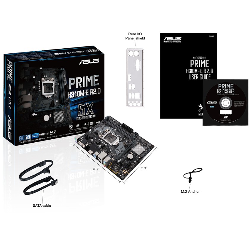 Mainboard ASUS PRIME H310M-E R1.02 LIKE NEW (Intel H310, Socket 1151, m-ATX, 2 khe RAM DDR4)