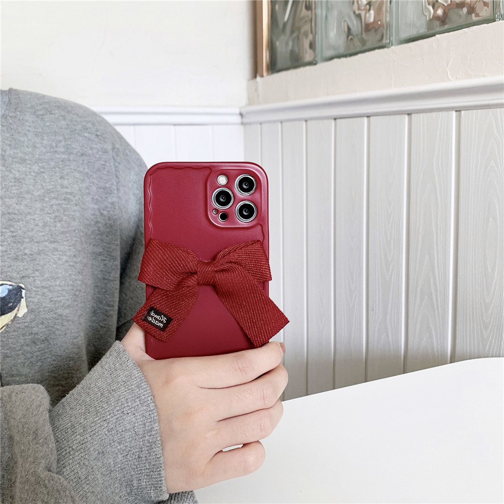 Ốp điện thoại họa tiết nơ bảo vệ camera chống sốc IPhone 12pro max 12mini 11Pro Max XS Max XR SE 2020 7 8 Plus | BigBuy360 - bigbuy360.vn