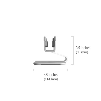 ĐẾ TẢN NHIỆT RAIN DESIGN (USA) MTOWER VERTICAL MACBOOK SILVER – RD-10037 - HÀNG CHÍNH HÃNG