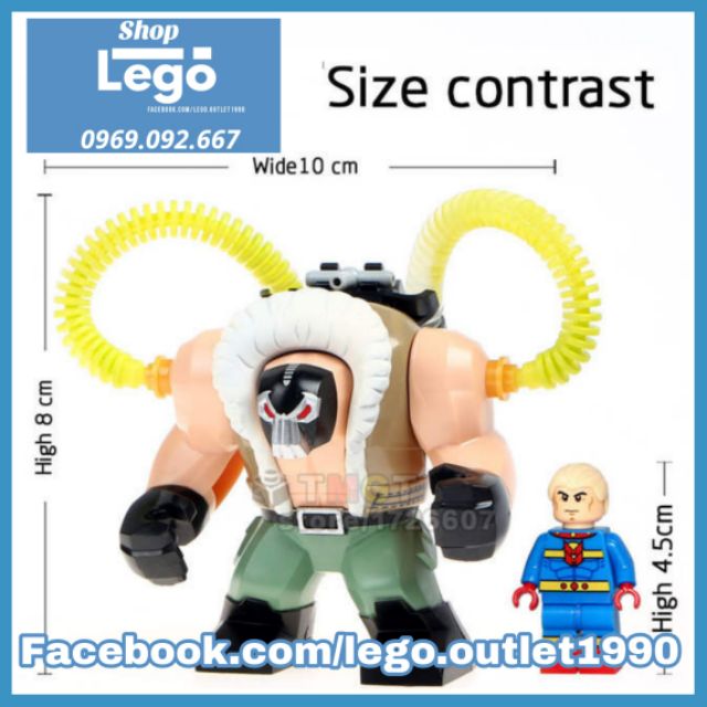 Xếp hình Bane Big Figures tội phạm Gotham kẻ thù mạnh nhất của Batman Return mới nhất Lego Minifigures Decool Jisi 0280