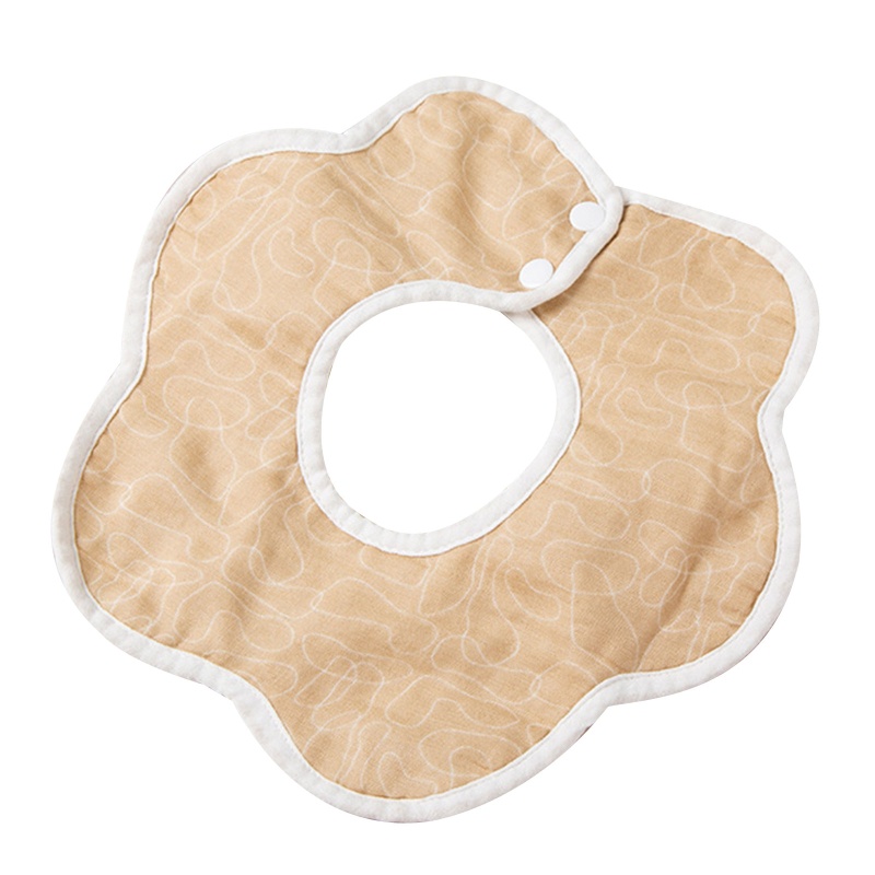 Yếm Ăn Vải Gạc Cotton Lông Chồn Mềm Mại In Họa Tiết Hoạt Hình Cánh Hoa Dành Cho Bé