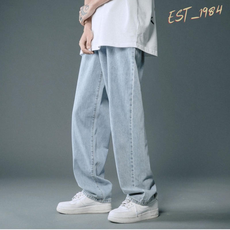 Quần jean baggy nam nữ, unisex, quần bò thời trang top xu hướng | BigBuy360 - bigbuy360.vn