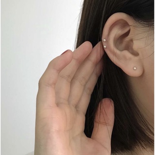 𝐯𝐞𝐥𝐯𝐞𝐭𝐩𝐢𝐧𝐤.𝐚𝐜𝐜🇰🇷 | Khuyên Tai Chấm Tròn Cơ Bản (một đôi)