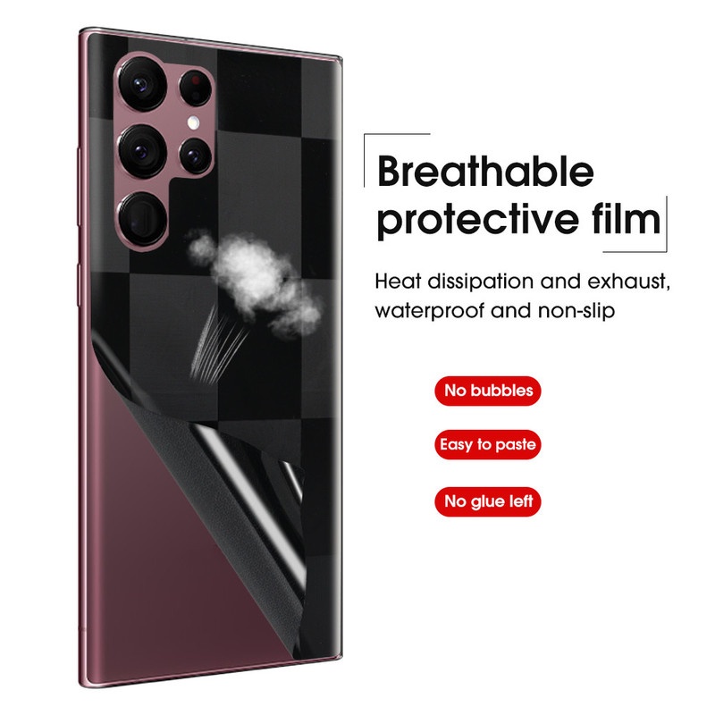 Miếng Dán Sợi Carbon Siêu Mỏng 3D Chống Trầy Xước Cho Điện Thoại Samsung Galaxy S22 Ultra