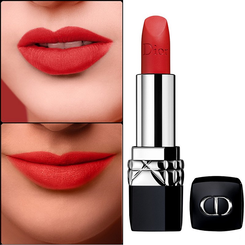 Son môi Rouge Dior Lisptick 999 Matte Màu Đỏ Tươi Chính Hãng