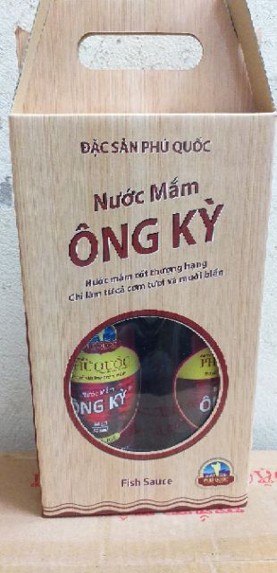 QUÀ TẾT - XÁCH 2 CHAI NƯỚC MẮM ÔNG KỲ PHÚ QUỐC