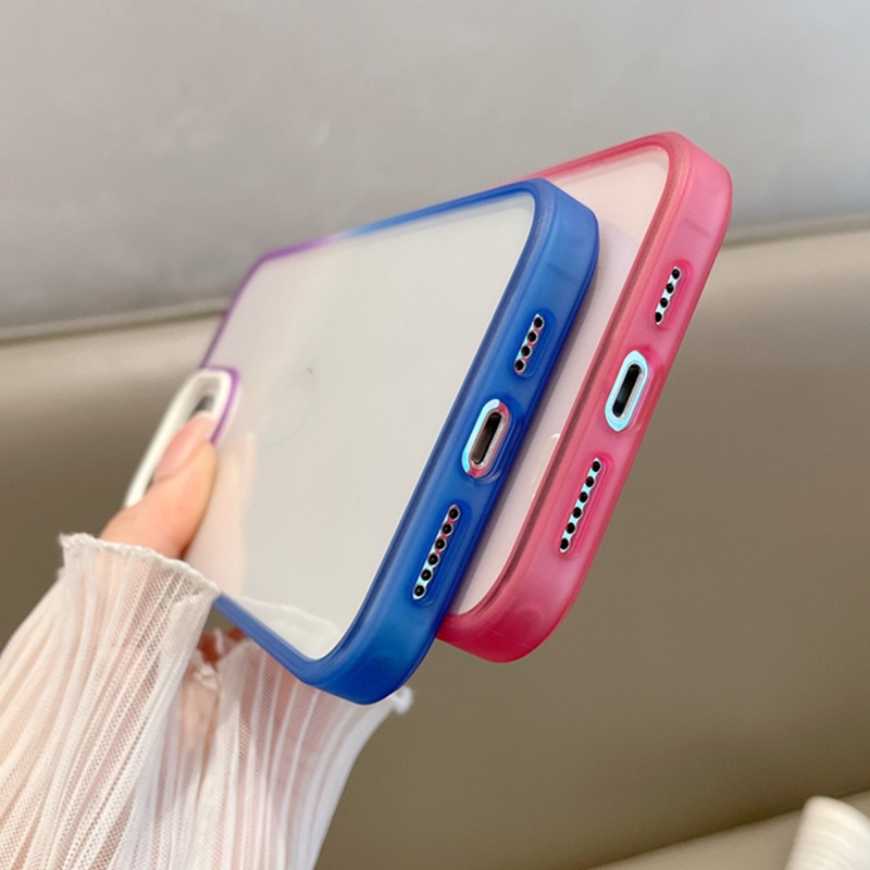 Ốp Điện Thoại iPhone 14 13 12 11 Pro max 14 plus Silicon case ốp lưng điện thoại iphone 14 promax acrylic Trong Suốt Chống Sốc Màu gradient Sang Trọng Cho iP 14 13 12 11 Pro Max 14Plus