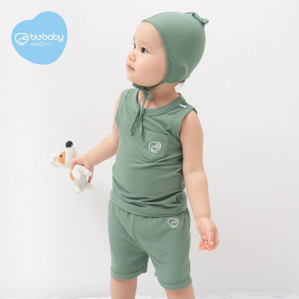 [CHÍNH HÃNG] Bộ sát nách quần đùi cổ tròn trẻ em Kyomi Molist BMD140401 Bu
