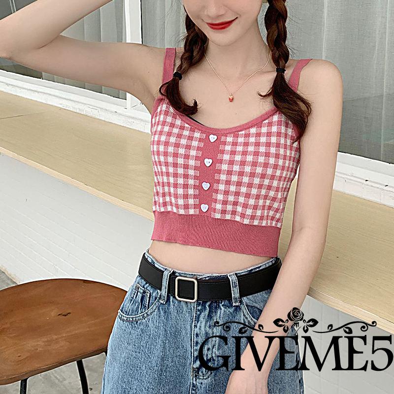 Áo croptop dệt kim cổ tròn màu sắc thời trang cho nữ