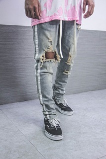 M5 stretch vintage track denim