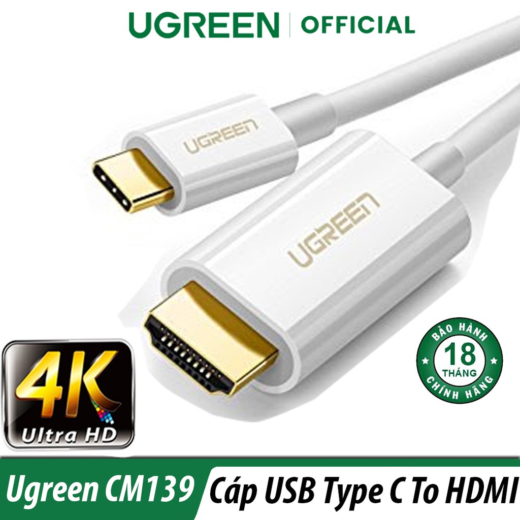 Thiết Bị Chuyển Đổi USB Type-C To HDMI Chuẩn 4k Ugreen CM139 Chính Hãng