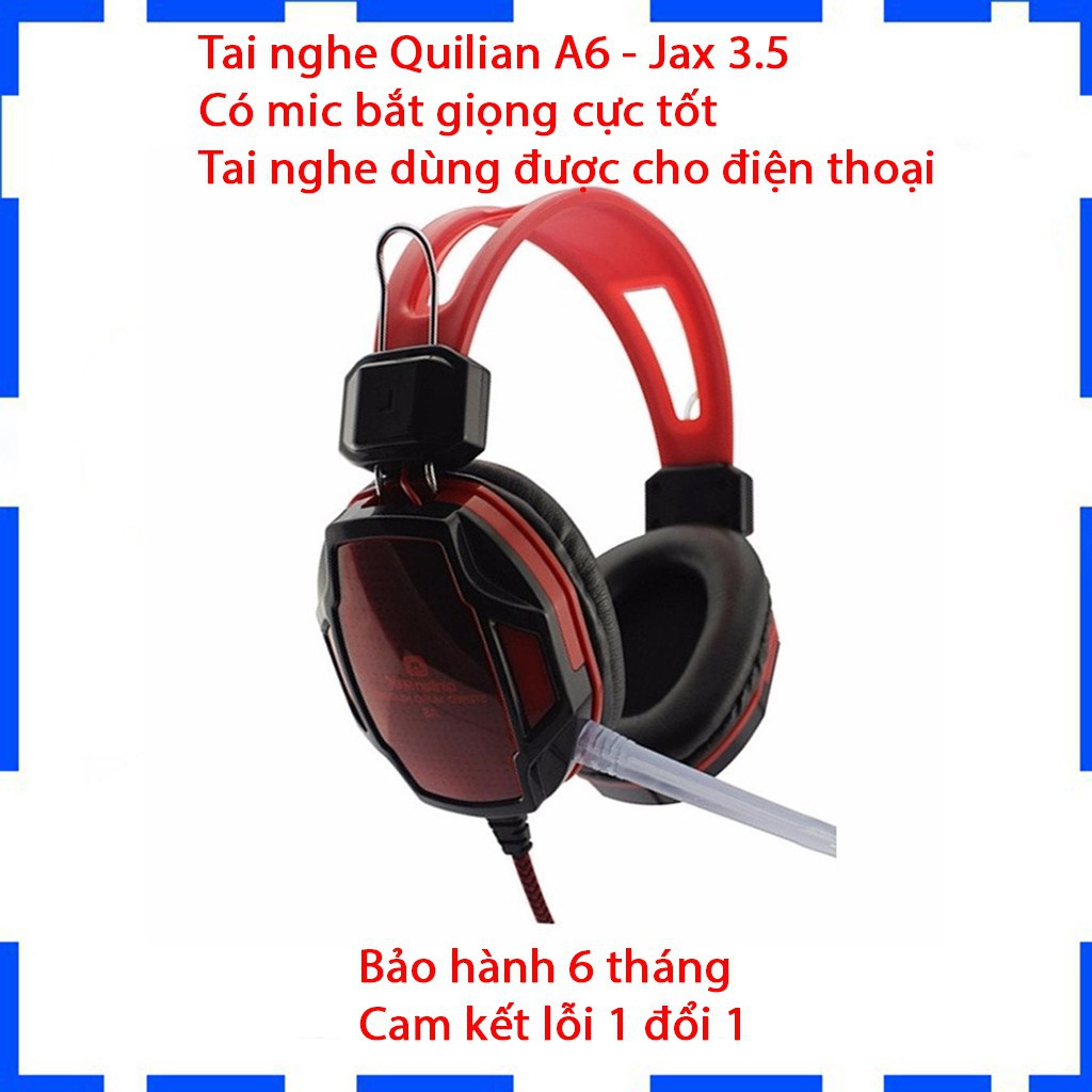 [Mã ELFLASH5 giảm 20K đơn 50K] Tai Nghe Gaming Qinlian A6 Jack 3.5 - Có Mic Bắt Giọng Cực Tốt - Âm Thanh Sống Động