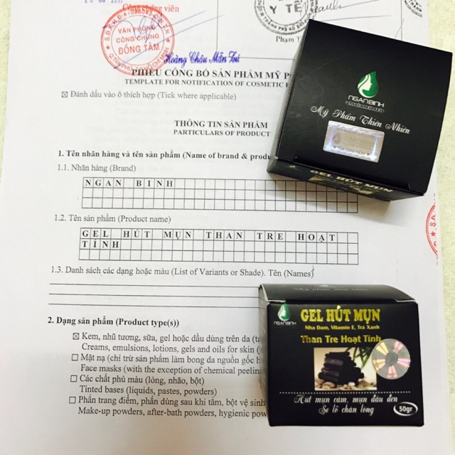 Gel lột mụn tha tre hoạt tính Ngân Bình - Gel hút mụn cám , mụn đầu đen, mụn ẩn