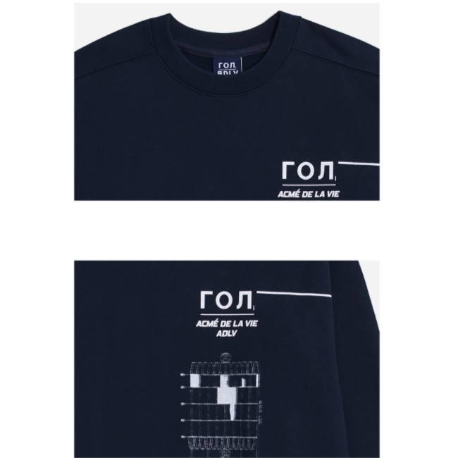 Áo Thun Dài Tay LOG X ADLV SPACE MEMORY SHIRT NAVY