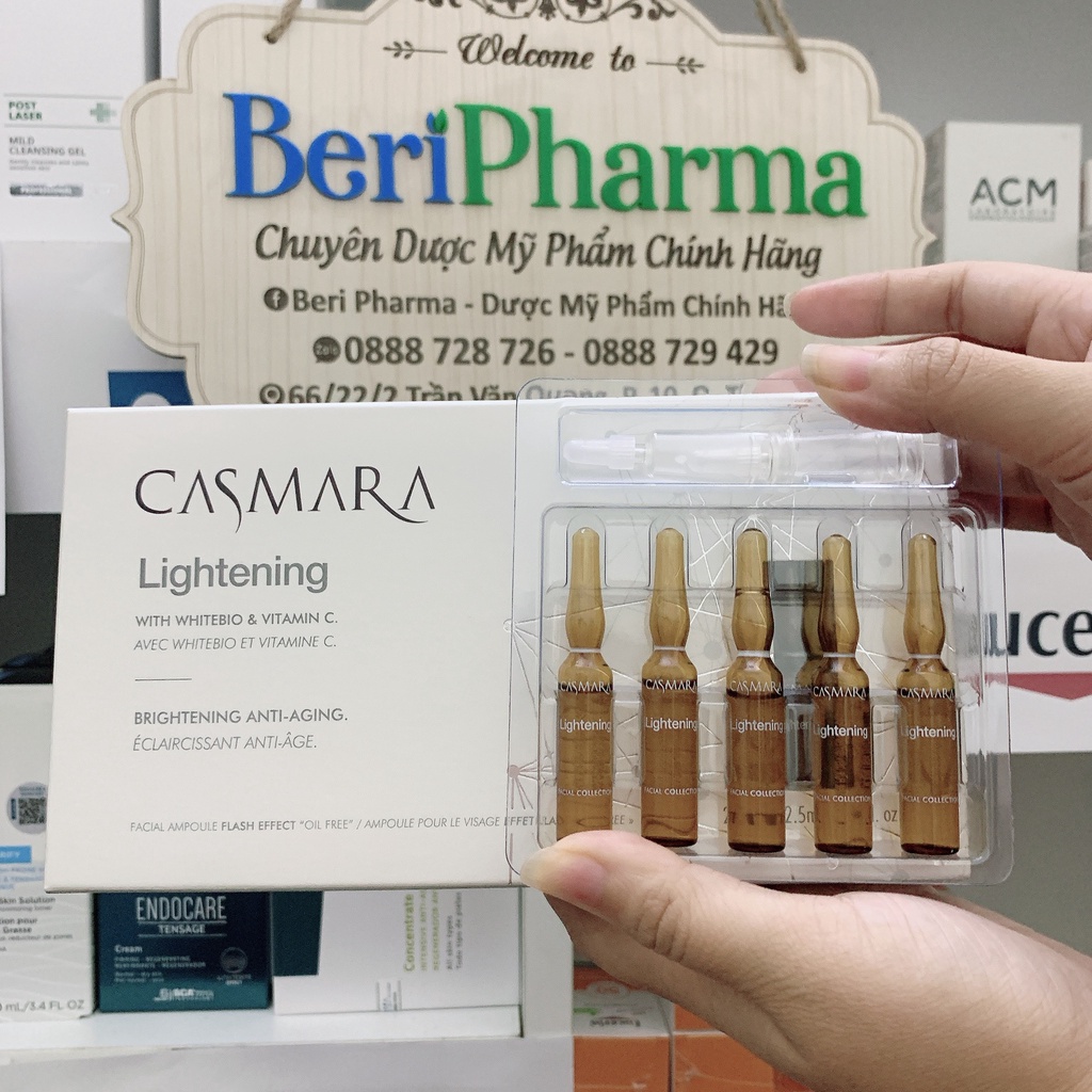 Casmara Combo 5 Ống Huyết Thanh Làm Trắng Da Lightening Ampoule Flash 2.5ml