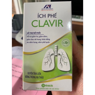 Viên uống bổ phổi đông trùng hạ thảo ích phế clavir lọ 30 viên