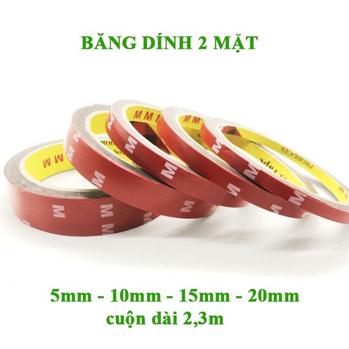 Băng Dính 2 Mặt, Băng Keo 2 Mặt Chuyên Dụng Cuộn Dài 2,3m