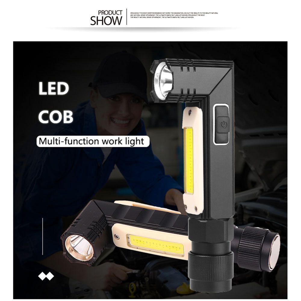 Đèn Pin MYRONGVN Xoay 360 Độ Tiện Dụng Chất Lượng ° Đèn XPG + Cob Đỏ Điều Chỉnh Được