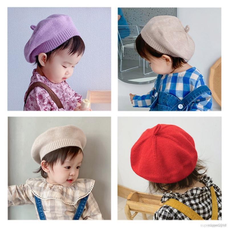 Mũ Len Trùm Đầu Nhiều Màu Cho Bé Gái