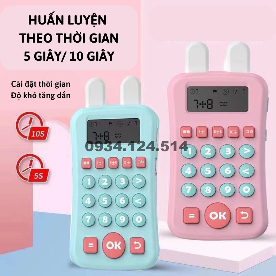 Máy Tính Cầm Tay Thông Minh Luyện Tính Nhẩm Cho Bé Mầm Non - Tiểu Học Bản Tiếng Việt