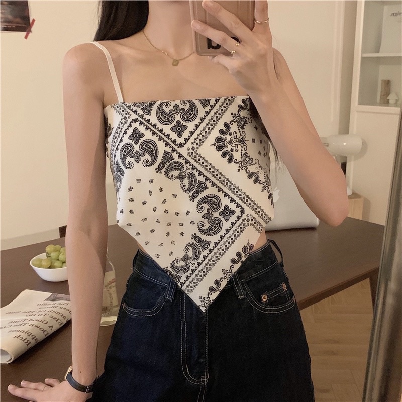 [Che Tên] Áo Yếm 2 Dây Họa Tiết Thổ Cẩm Vintage TOPBRA