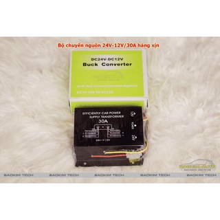 Bộ chuyển đổi nguồn điện DC (bình Acquy) từ 24V sang 12V loại 30A cho xe ô tô/ xe cơ giới...
