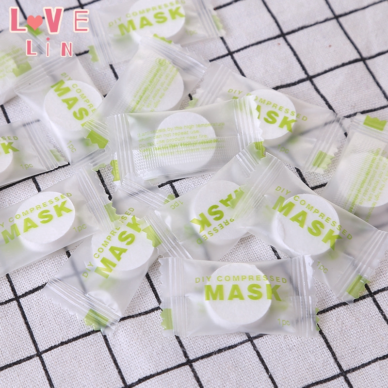 Mặt Nạ Nén Dùng Một Lần Được Làm Hoàn Toàn Bằng Cotton Tiện Lợi