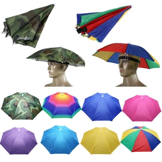 Mũ ô dù đội đầu gấp gọn tiện lợi tránh nắng mưa độc đáo cá tính dành cho nam và nữ