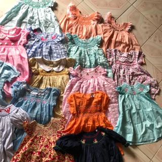 Combo Đầm smock bé gái
