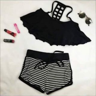 Đồ bơi - bikini - Đen trơn - Chấm bi