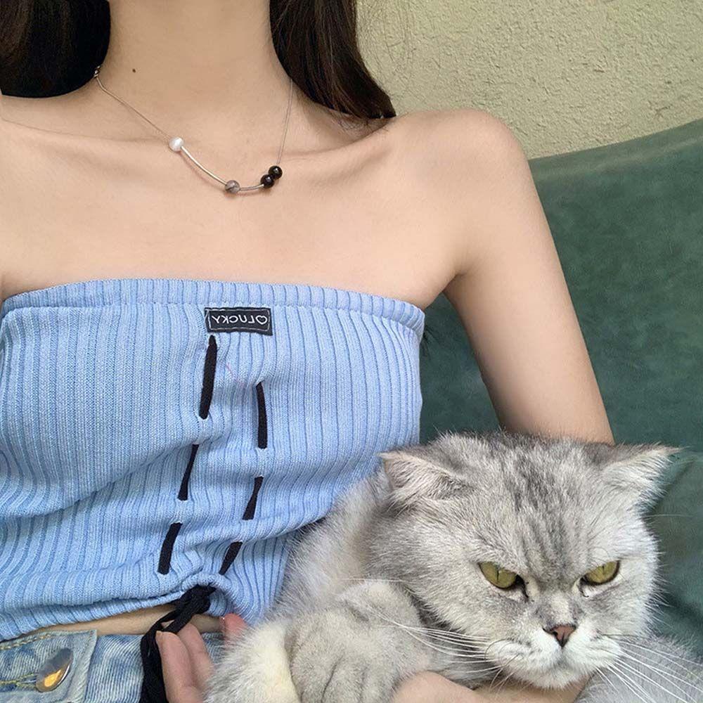 Vanes1 Dây Chuyền Phong Cách Punk Cổ Điển Cho Nữ|Vòng Cổ Choker Đính Hạt Phong Cách Hip Hop Hàn Quốc