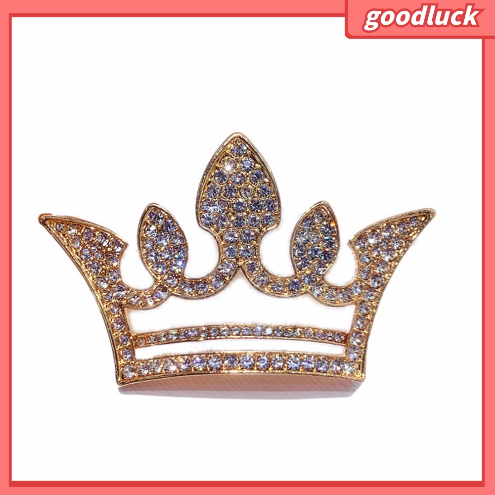 Trâm Cài Áo Hình Vương Miện Đính Đá Và Ngọc Trai Thời Trang