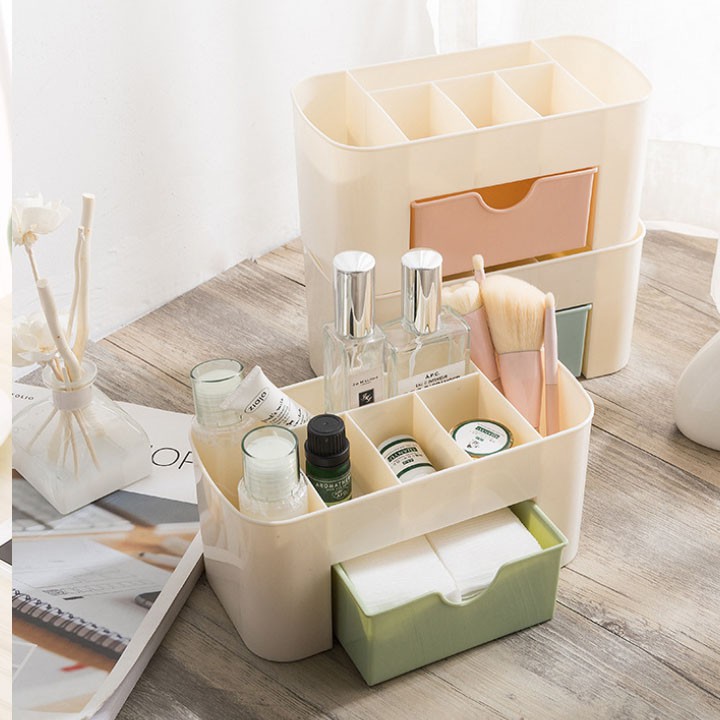 Kệ Nhựa Đựng Mỹ Phẩm Nhiều Ngăn Có Ngăn Kéo tiện ích Khay Để Mỹ Phẩm Con Gái Phụ Nữ làm đẹp Phụ Kiện Trang Điểm | BigBuy360 - bigbuy360.vn
