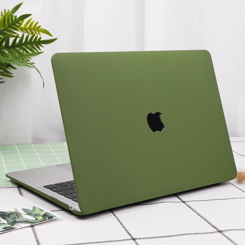 Ốp Macbook, case macbook đủ dòng màu xanh rêu kèm tấm phủ bàn phím