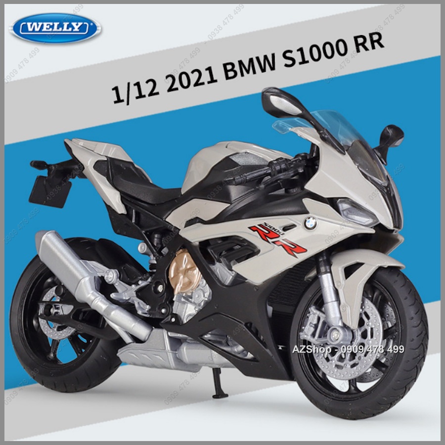 Xe Mô Hình Siêu Moto BMW S1000RR Cá Voi Sát Thủ - Tỉ Lệ 1:12 - Welly