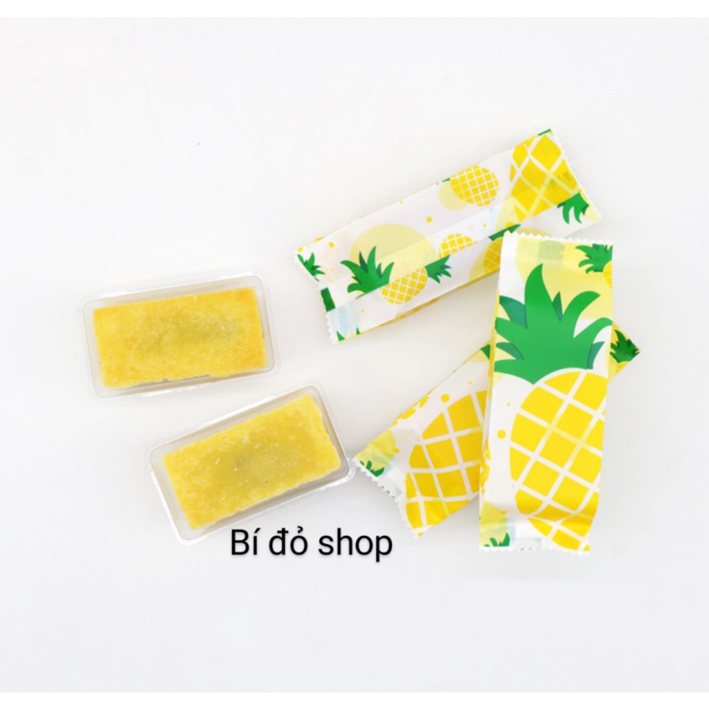 Size 4.5*13+2.5 cm - Set 100 Túi bánh dứa hình trái dứa VÀNG 4.5*13+2.5 cm