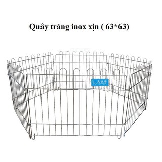 Quây Chuồng Đa Năng Chuồng Lắp Ghép Thép Tráng Inox Bộ 6 Tấm 63x63cm