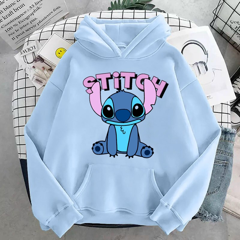 ÁO HOODIE NỈ UNISEX NAM NỮ IN STITCH (NHIỀU MÀU) CÓ KÈM CLIP THẬT