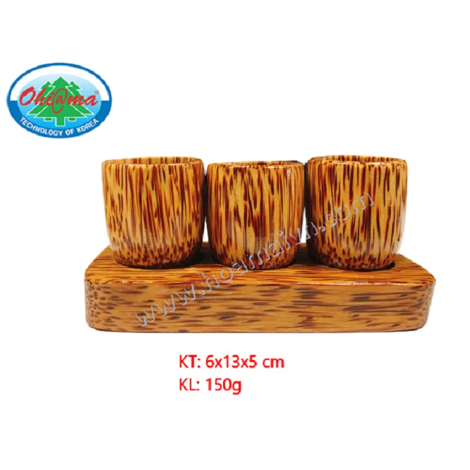 Bộ 3 chum nước gỗ dừa Ohi@ma