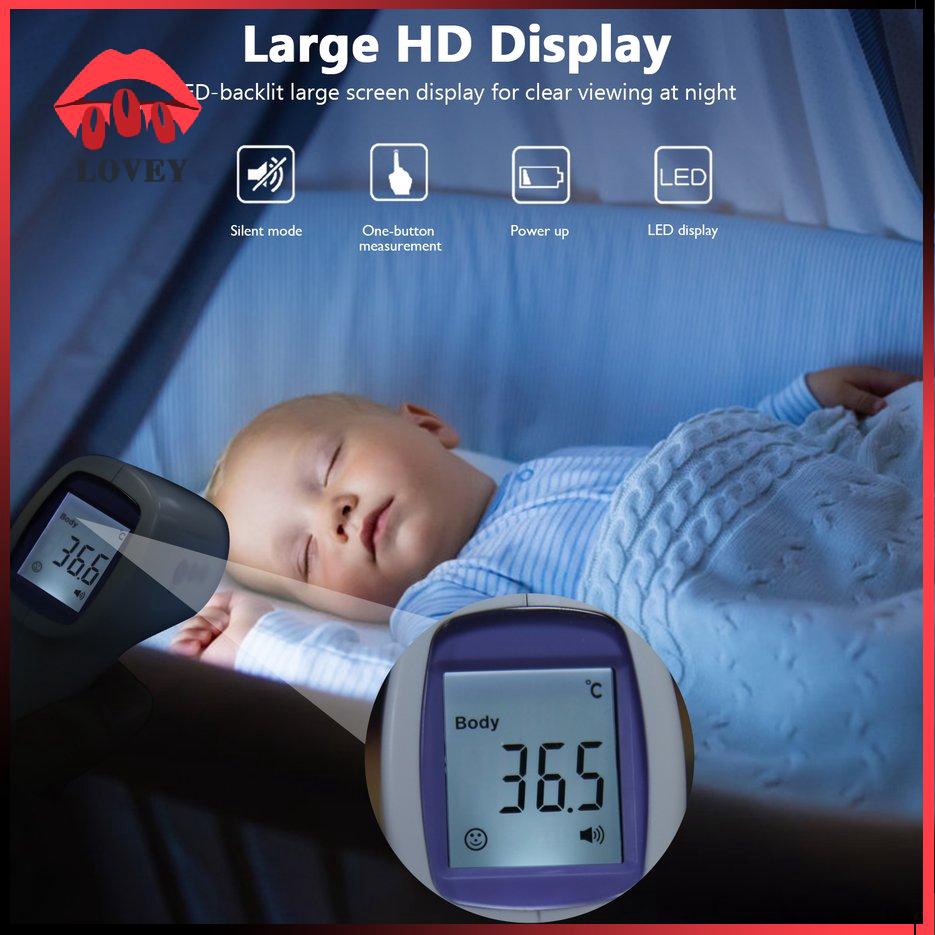 Nhiệt kế đo trán hồng ngoại không tiếp xúc ABS cho người lớn và trẻ em với màn hình LCD kỹ thuật số