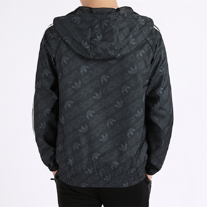 Áo Khoác Thể Thao Adidas Có Mũ Trùm Đầu Chất Liệu 100% Chính Hãng Dành Cho Nam Giới