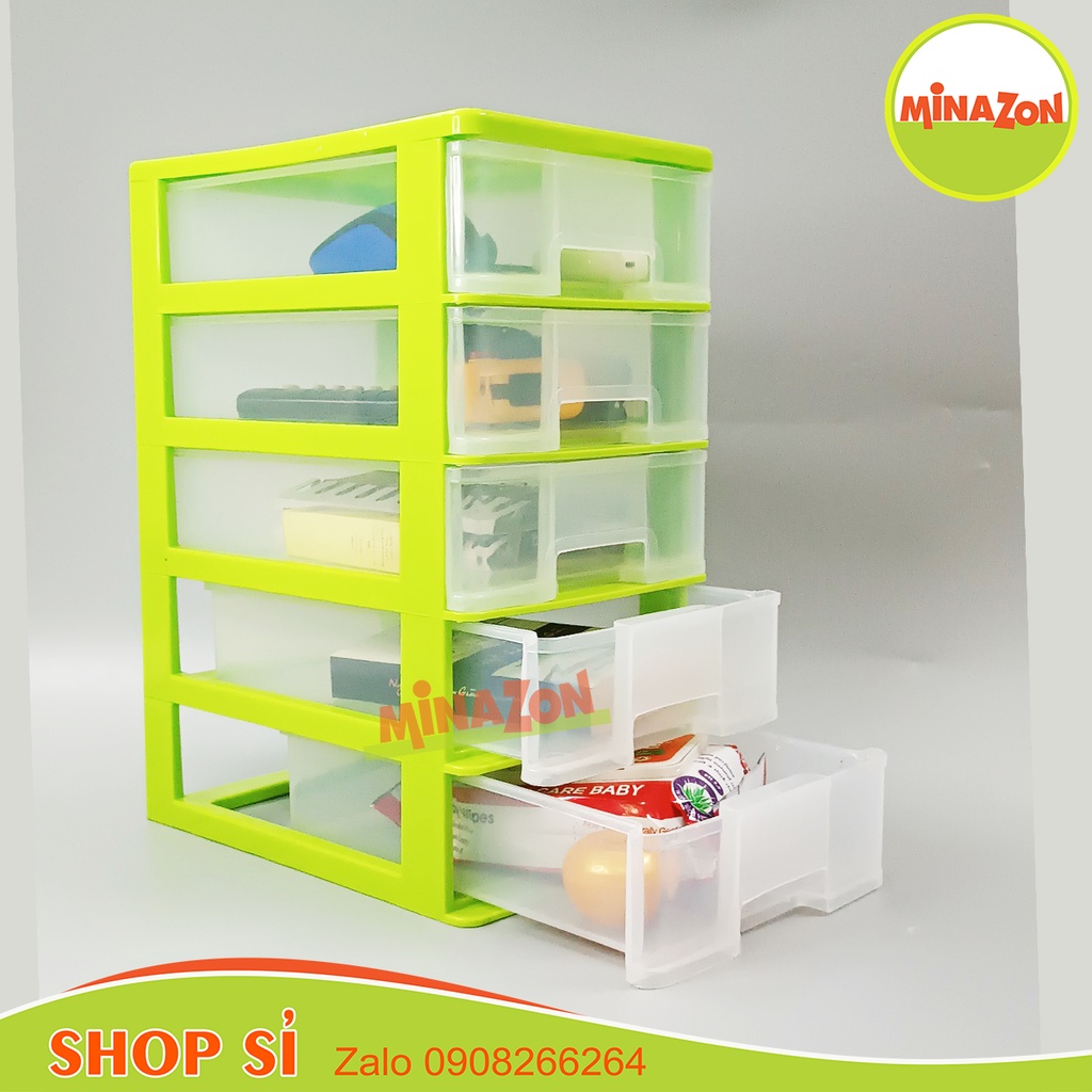 Tủ nhựa 5 tầng mini Nhựa Hiệp Thành Size 26.5x18x35.5cm