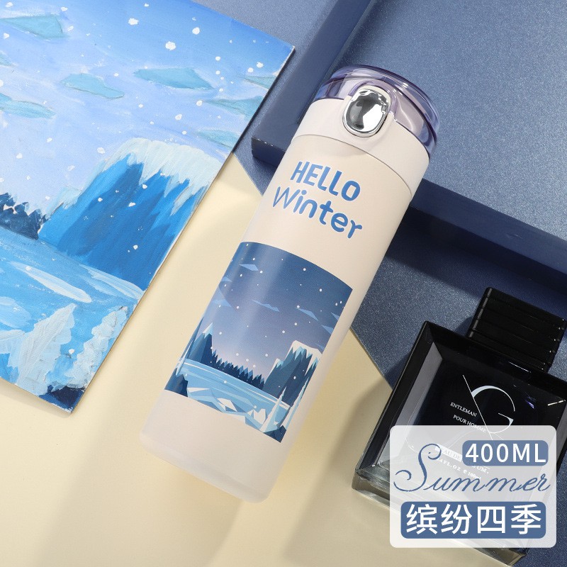 Bình giữ nhiệt Hello Summer 400ml Inox 304 bình nước học sinh nhiều mẫu (có ảnh và video thật) | BigBuy360 - bigbuy360.vn