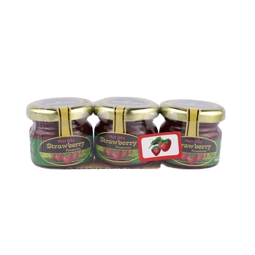 Mứt Trái Cây Golden Farm Lốc 3 Hũ 30g ( Việt Quất/ Dâu/ Phúc Bồn Tử/ Cam)