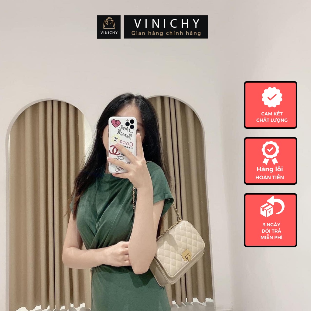 Túi xách nữ đeo chéo, đeo vai, túi đi chơi, đi học VINICHY, da cao cấp size 20cm HA171