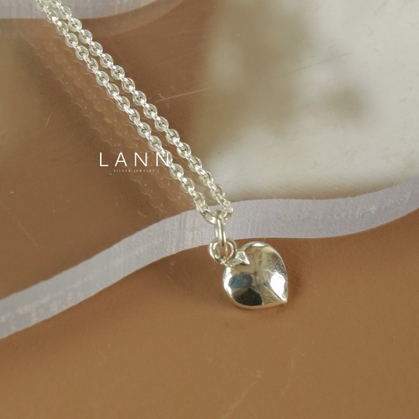 Vòng cổ treo tim hộp BẠC S925 LANN N209