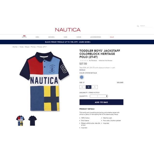 ÁO CÓ CỔ DƯ XỊN NAUTICA
